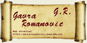 Gavra Romanović vizit kartica